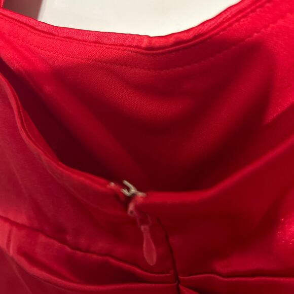 Red Bodycon Dress - Ruched - X-Small - Excellent Condition - Picture 6 of 7
